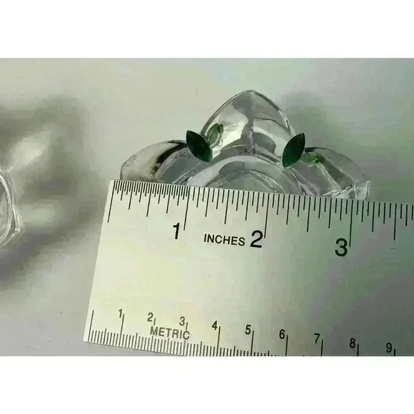 Pair of Bohemia Crystal Candle Holders 2 Made In Czech Republic-24%Pbo Emerald - Picture 3 of 10